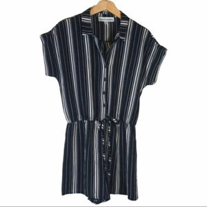 Almost Famous NWT M blk/white‎ striped romper
